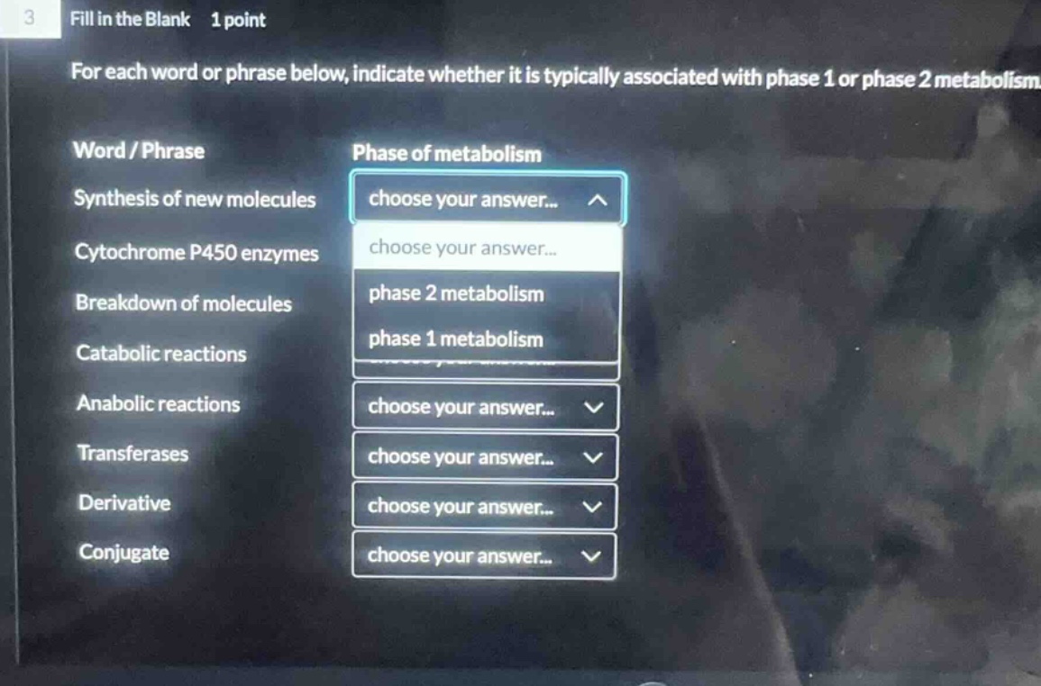 3 fill in the blank 1 point for each word or phrase below, indicate whe…