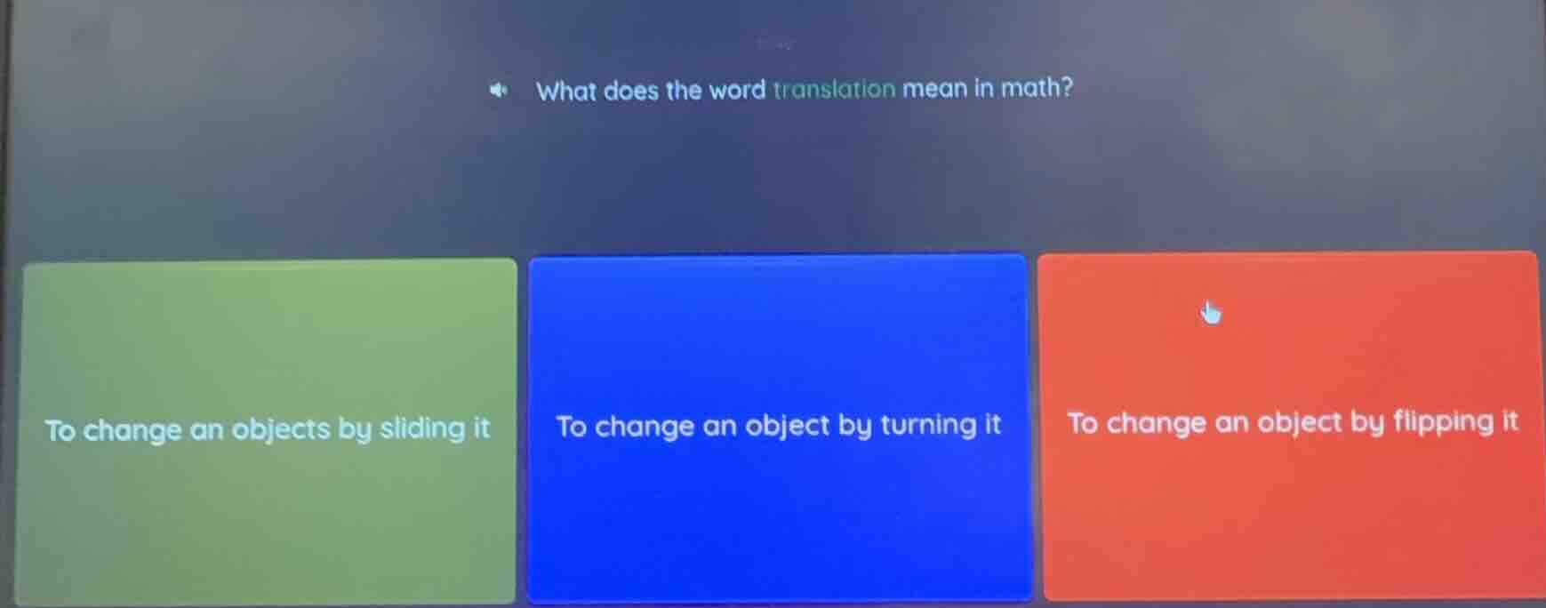 what does the word translation mean in math? to change an objects by sl…