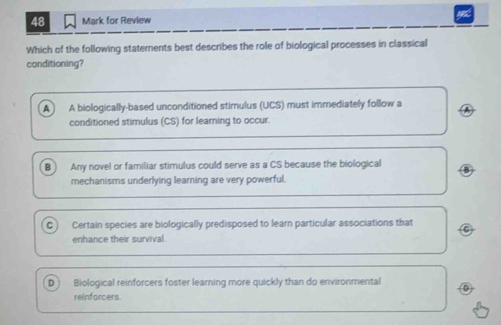 48 mark for review which of the following statements best describes the…