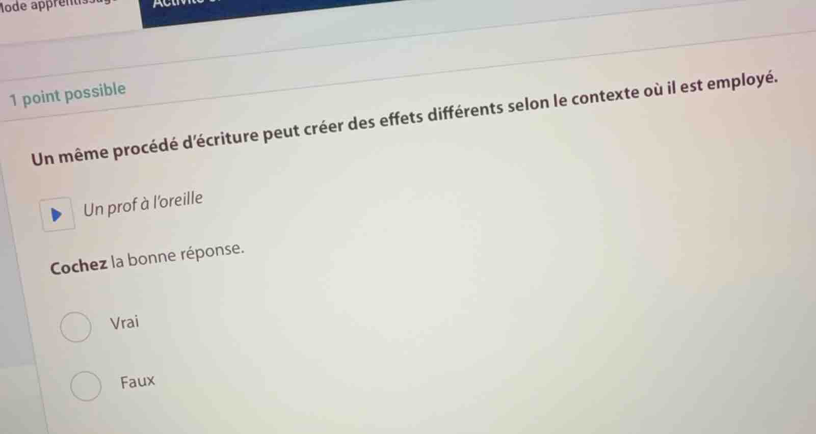 1 point possible un même procédé décriture peut créer des effets différ…