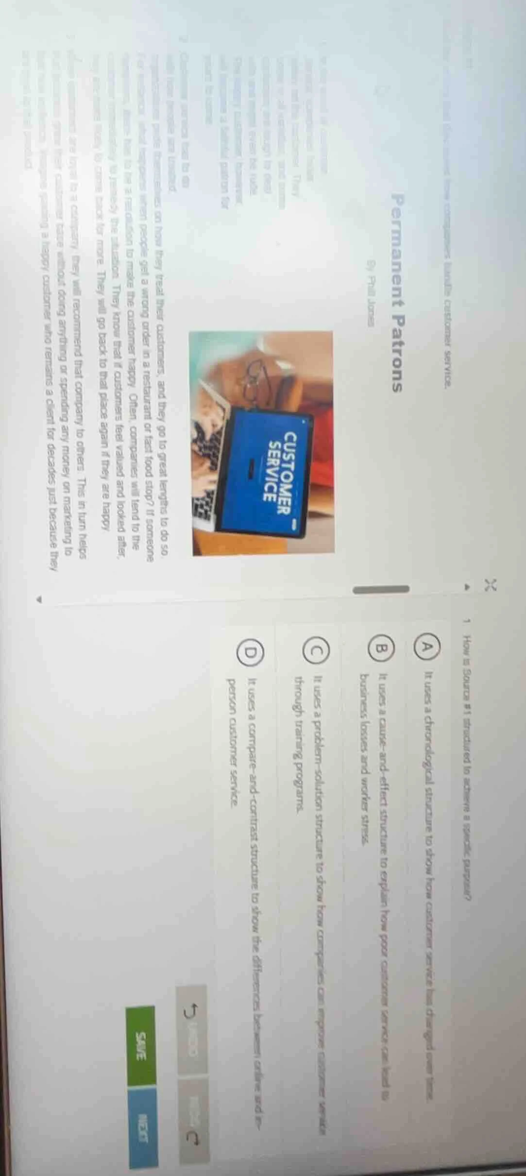 permanent patrons by phil jones 1. how is source #1 structured to achie…