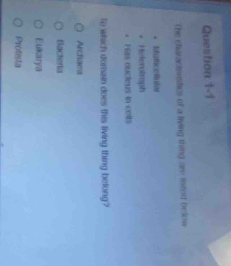 question 1-1the characteristics of a living thing are listed below- uni…