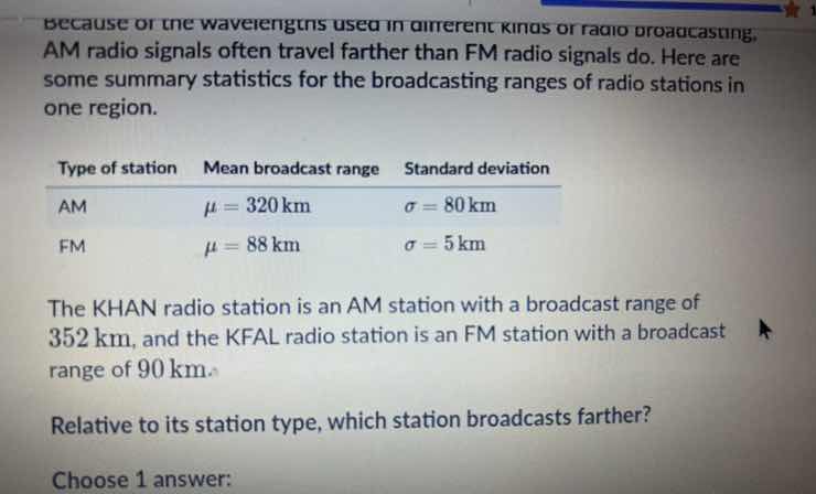 because of the wavelengths used in different kinds of radio broadcastin…