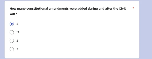 how many constitutional amendments were added during and after the civi…