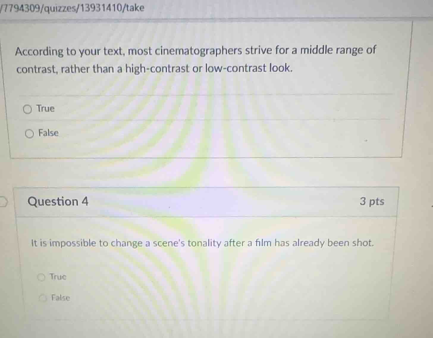 according to your text, most cinematographers strive for a middle range…