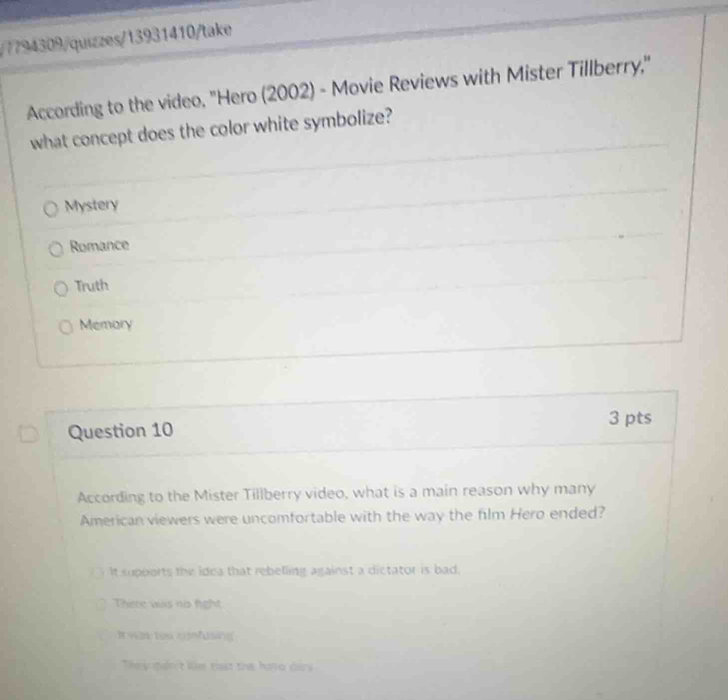 according to the video, \hero (2002) - movie reviews with mister tillbe…