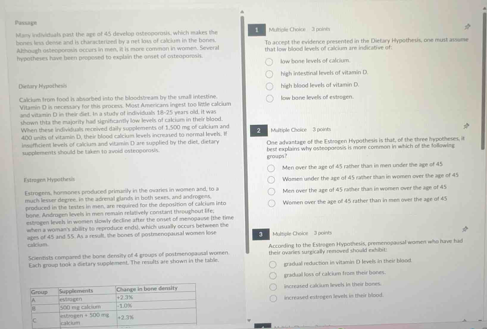 passage many individuals past the age of 45 develop osteoporosis, which…