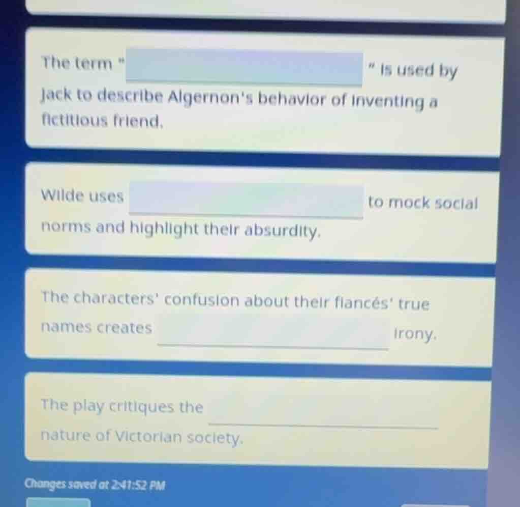 the term \ \ is used by jack to describe algernons behavior of inventin…