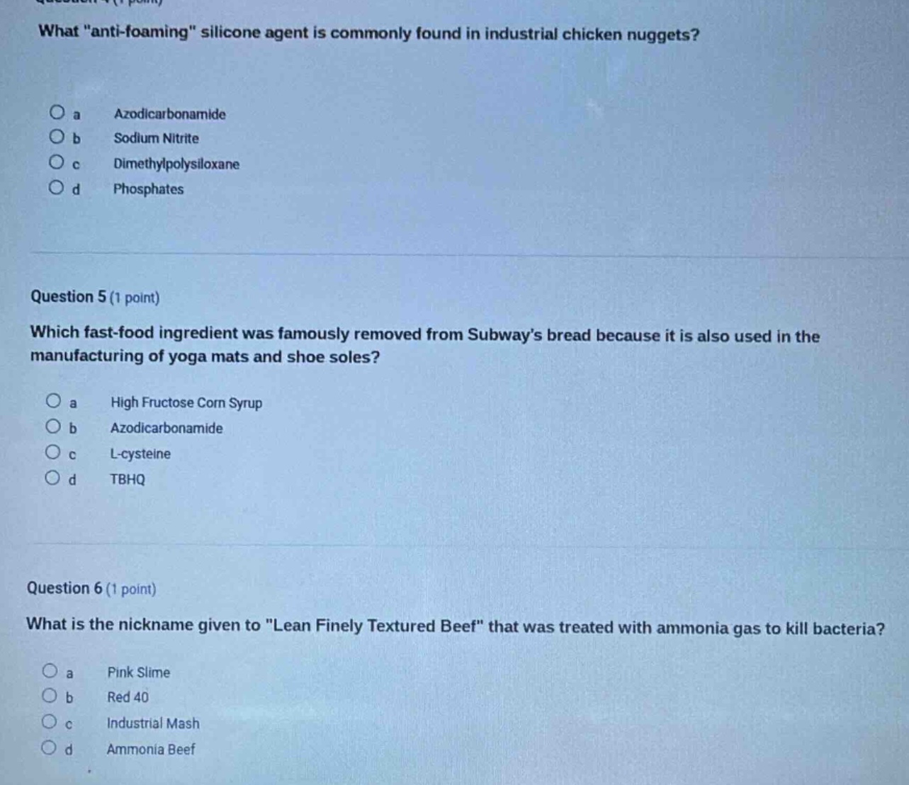 what \anti-foaming\ silicone agent is commonly found in industrial chic…
