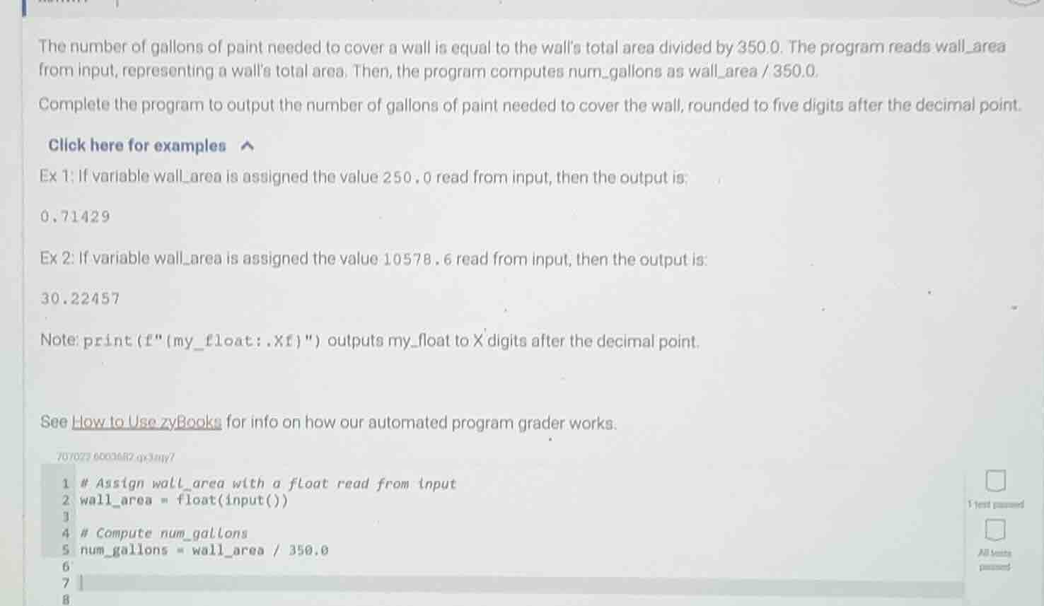the number of gallons of paint needed to cover a wall is equal to the w…