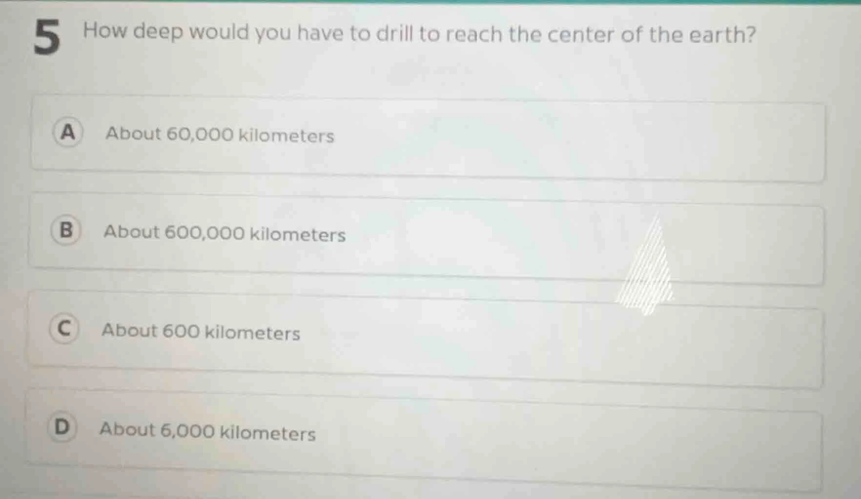5 how deep would you have to drill to reach the center of the earth? a …