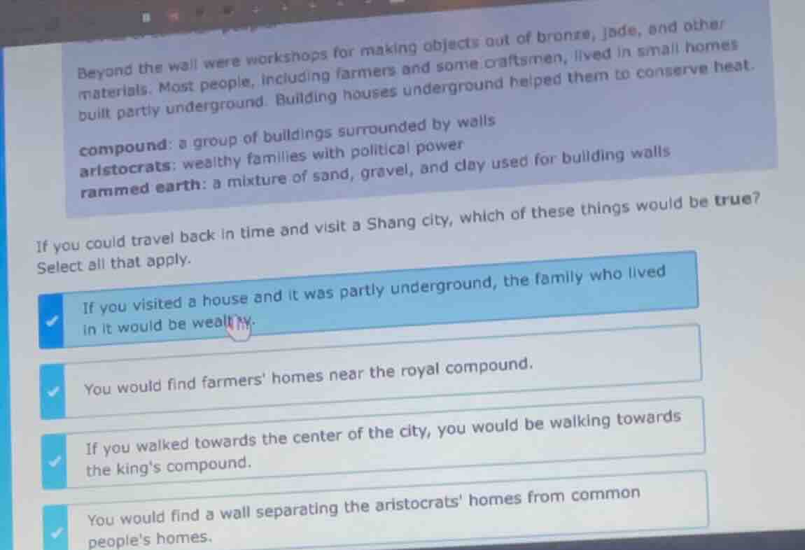 beyond the wall were workshops for making objects out of bronze, jade, …