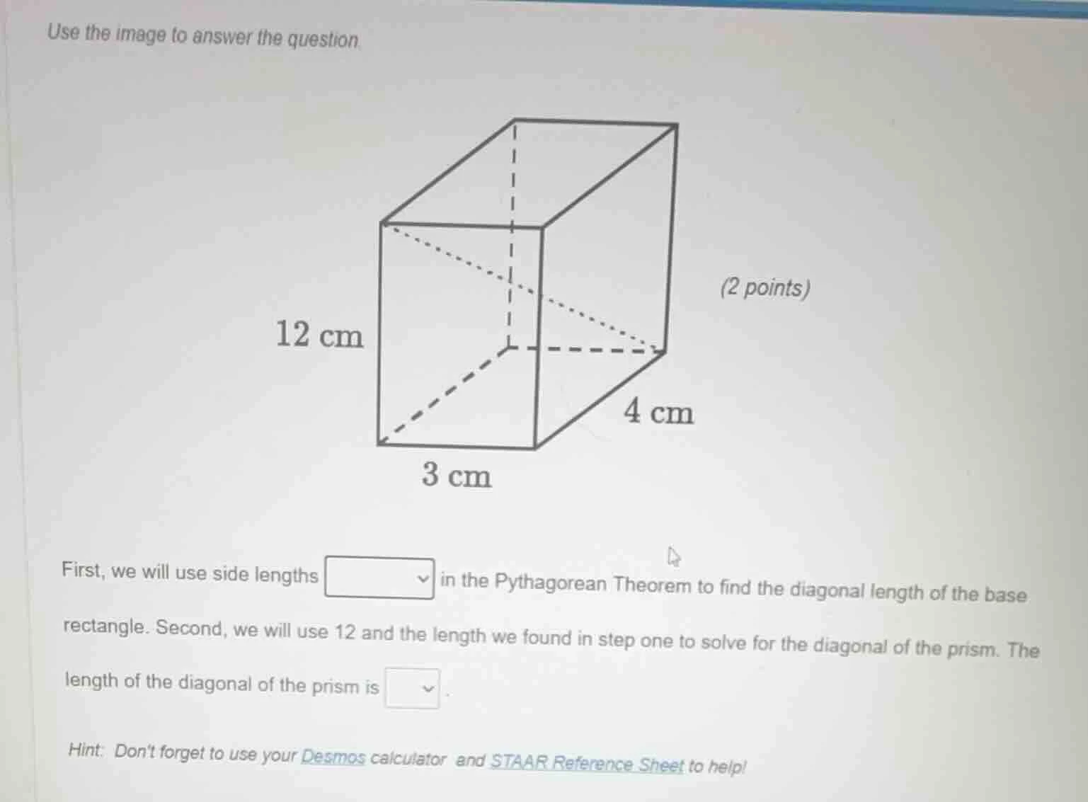 use the image to answer the question.(2 points)first, we will use side …
