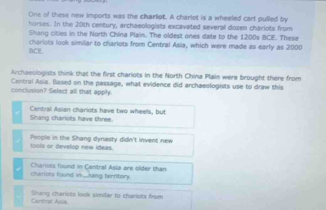 one of these new imports was the chariot. a chariot is a wheeled cart p…