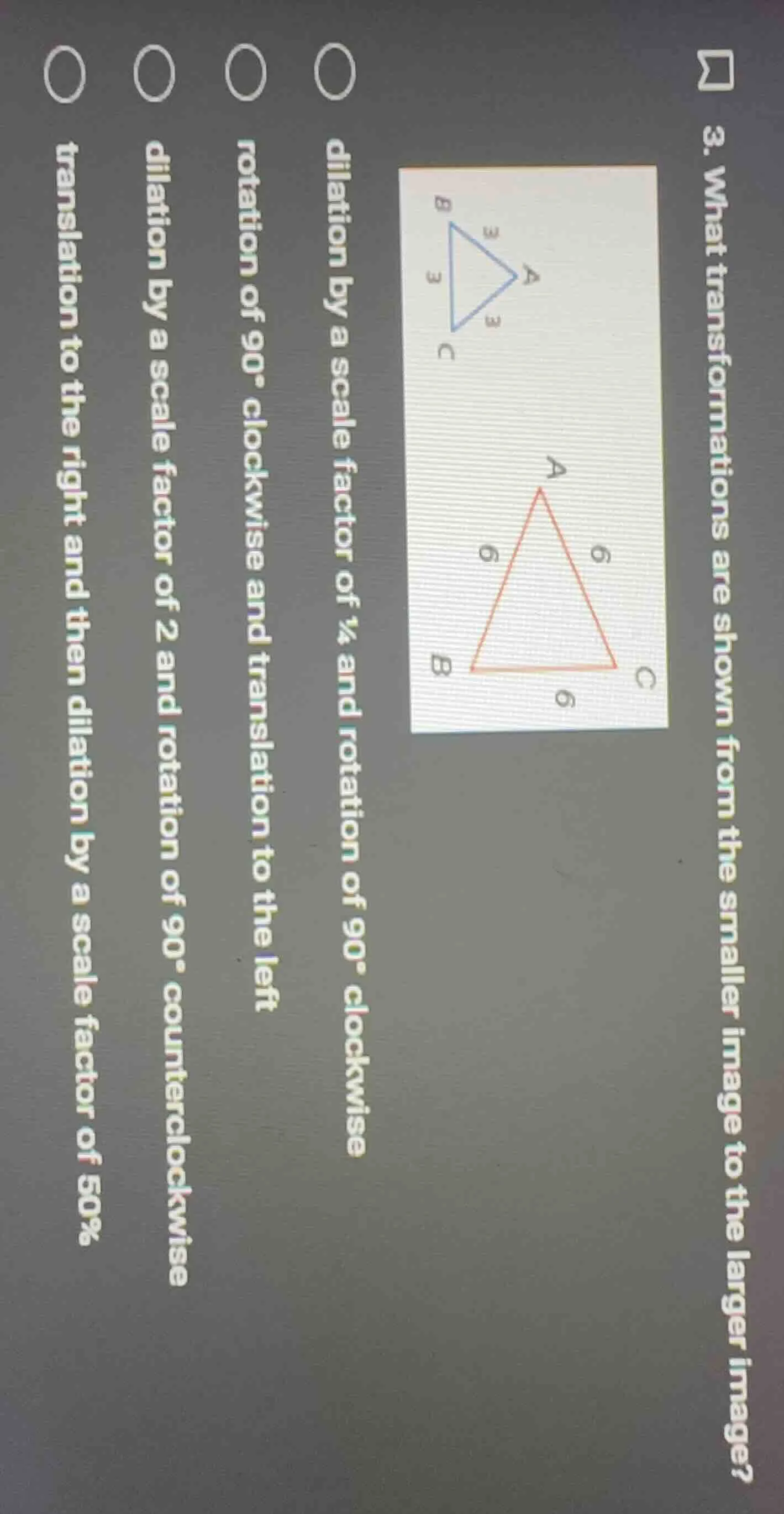 3. what transformations are shown from the smaller image to the larger …