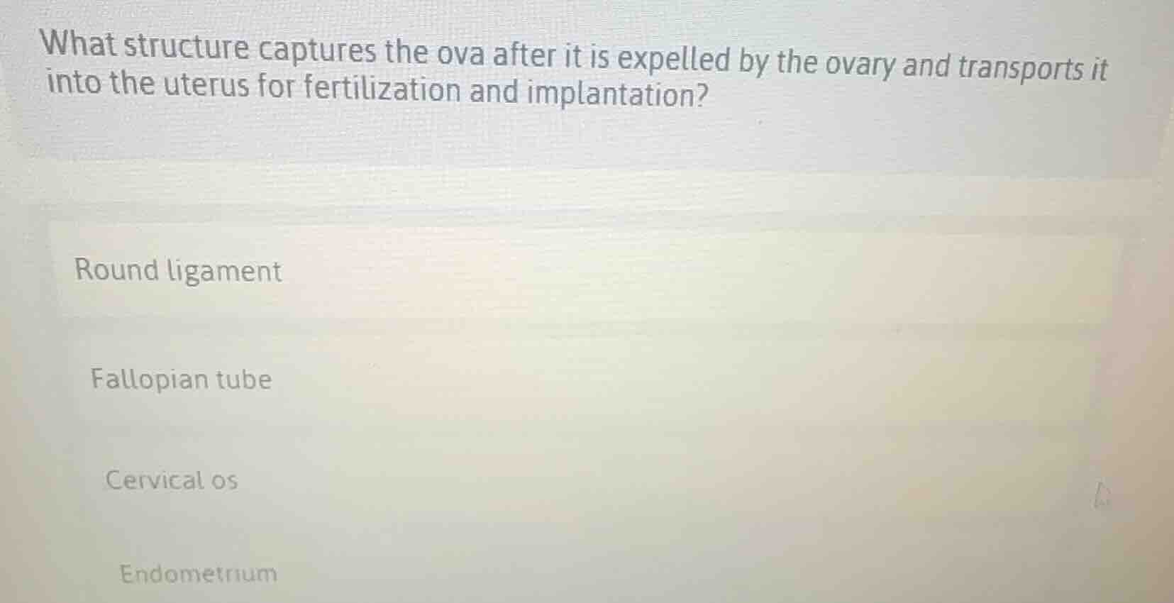 what structure captures the ova after it is expelled by the ovary and t…