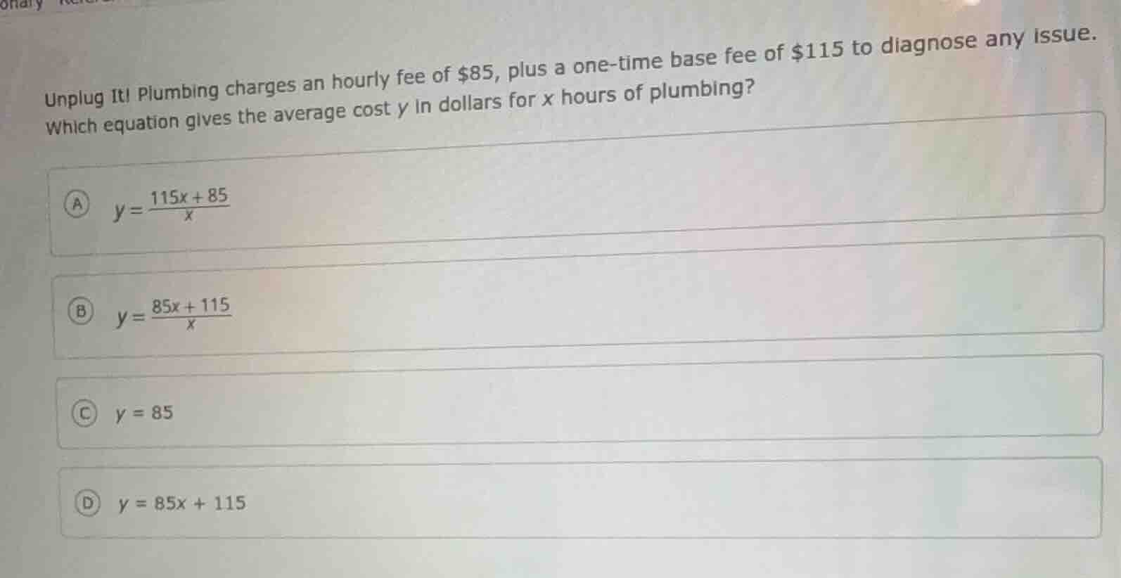 unplug it! plumbing charges an hourly fee of $85, plus a one-time base …