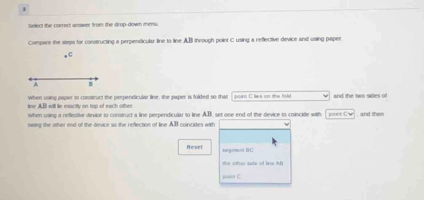 3 select the correct answer from the drop-down menu. compare the steps …