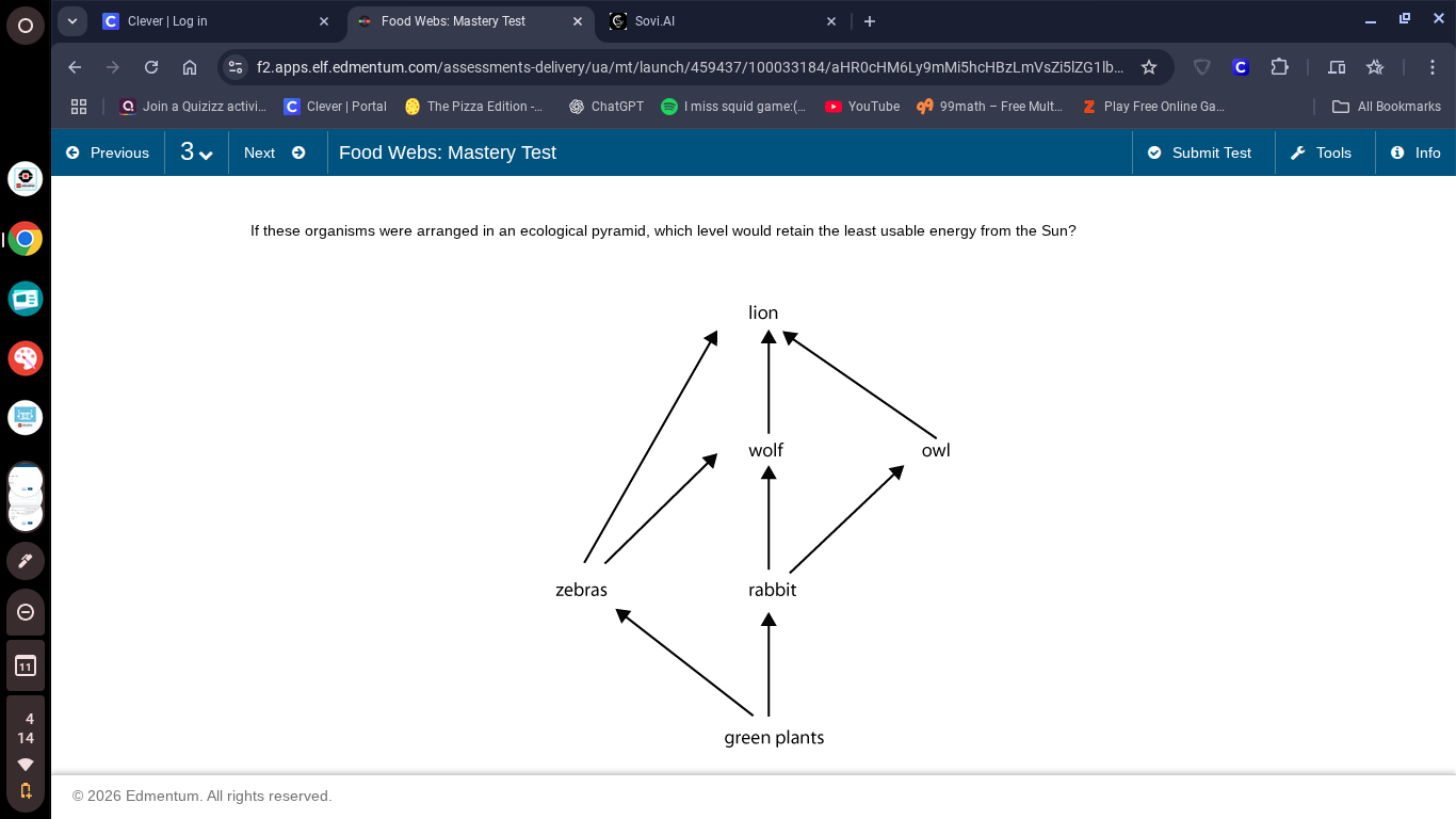 food webs: mastery test if these organisms were arranged in an ecologic…