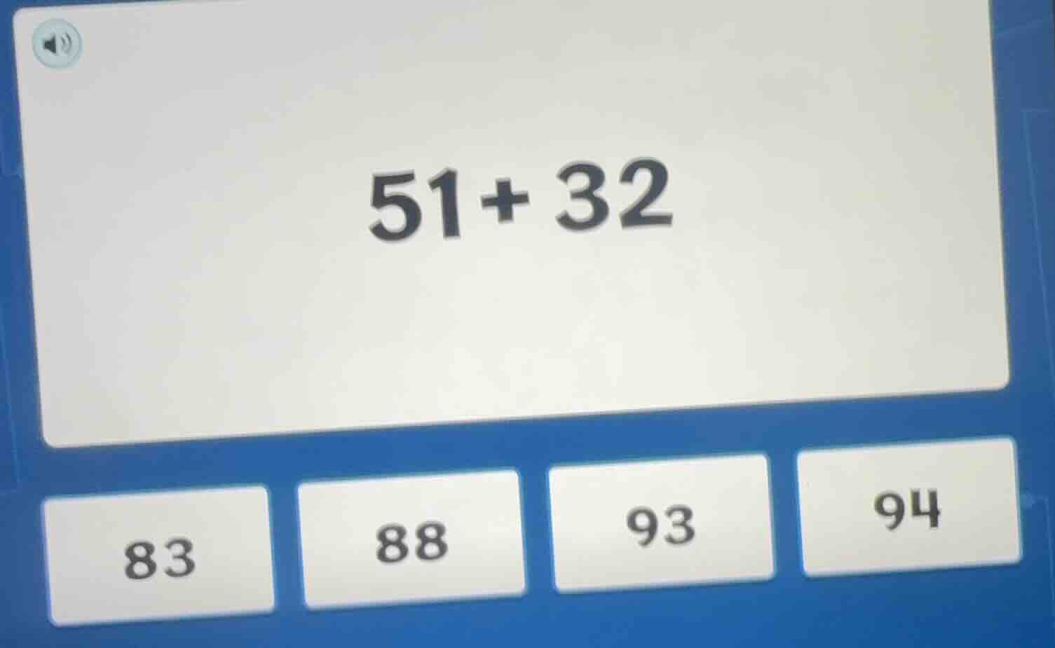 $51+32$ options: 83, 88, 93, 94