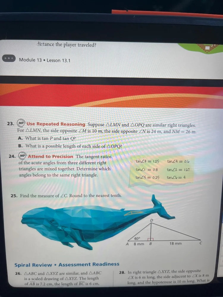 distance the player traveled? module 13 • lesson 13.1 23. use repeated …
