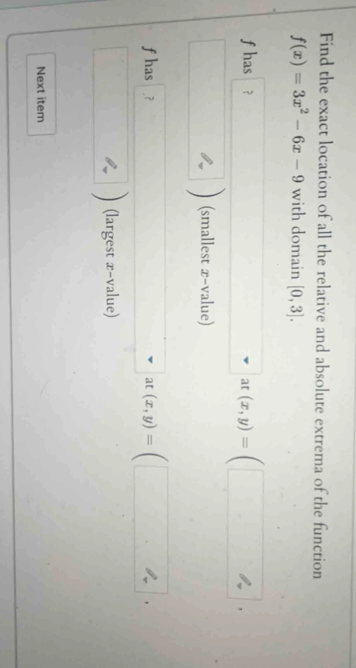 find the exact location of all the relative and absolute extrema of the…