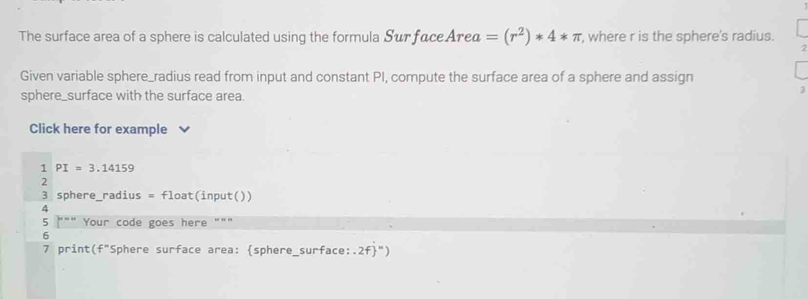 the surface area of a sphere is calculated using the formula $surfacear…