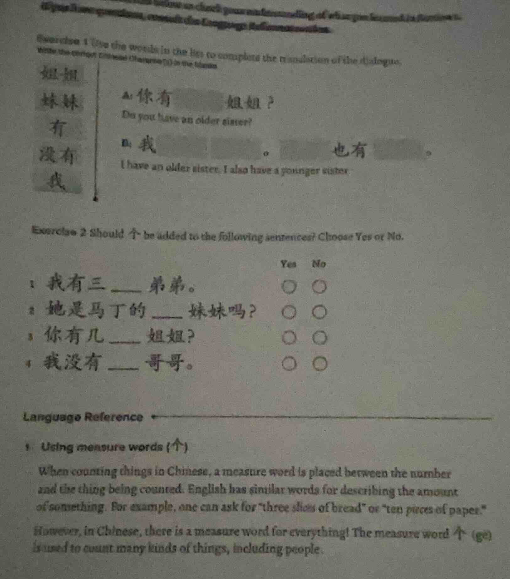 exercise 1 use the words in the box to complete the translation of the …