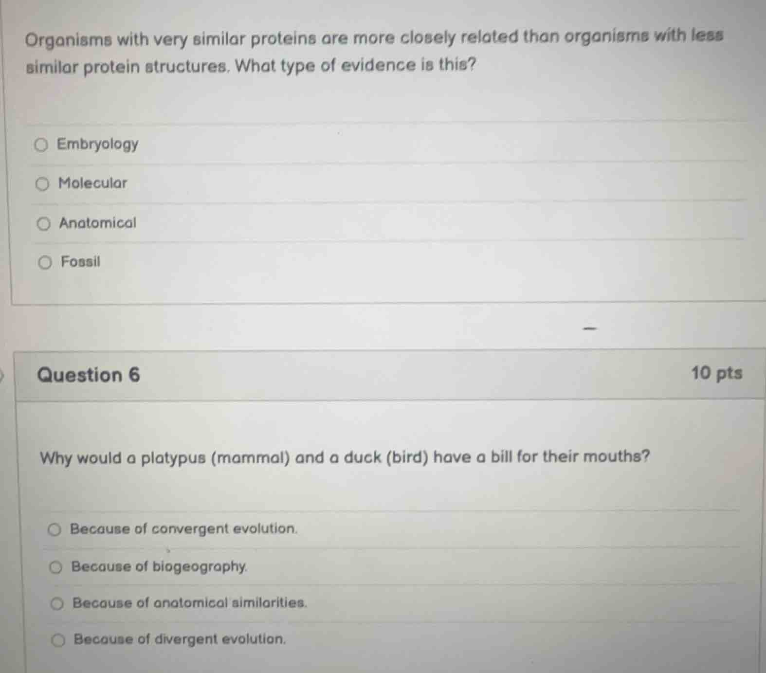 organisms with very similar proteins are more closely related than orga…