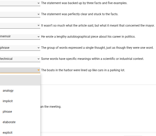 the statement was backed up by three facts and five examples. the state…