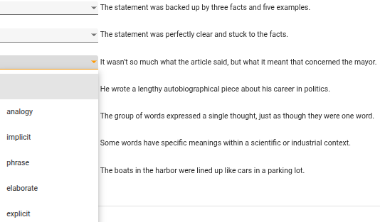 the statement was backed up by three facts and five examples. the state…