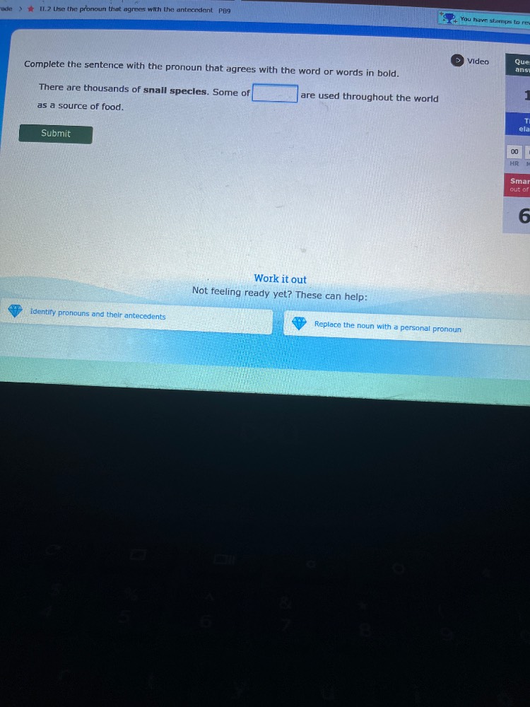 11.2 use the pronoun that agrees with the antecedent. p89 complete the …