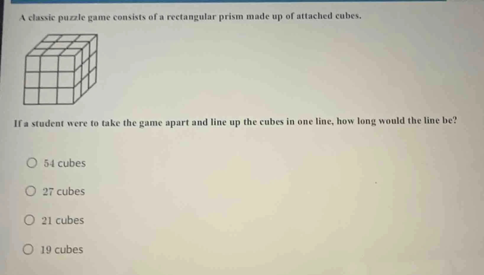 a classic puzzle game consists of a rectangular prism made up of attach…