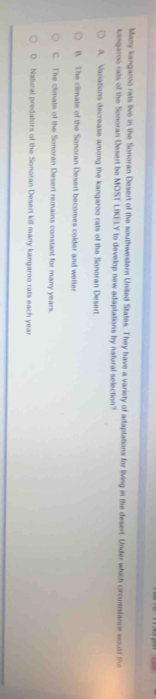 many kangaroo rats live in the sonoran desert of the southwestern unite…