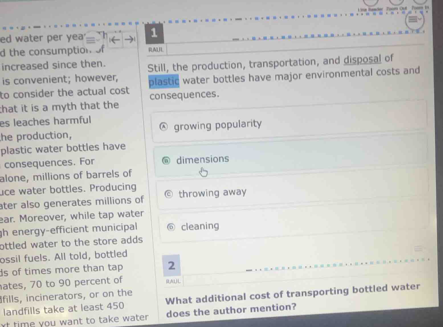 1 raul still, the production, transportation, and disposal of plastic w…