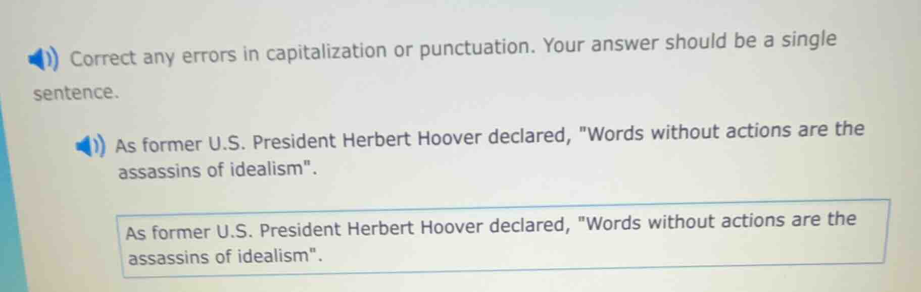 correct any errors in capitalization or punctuation. your answer should…