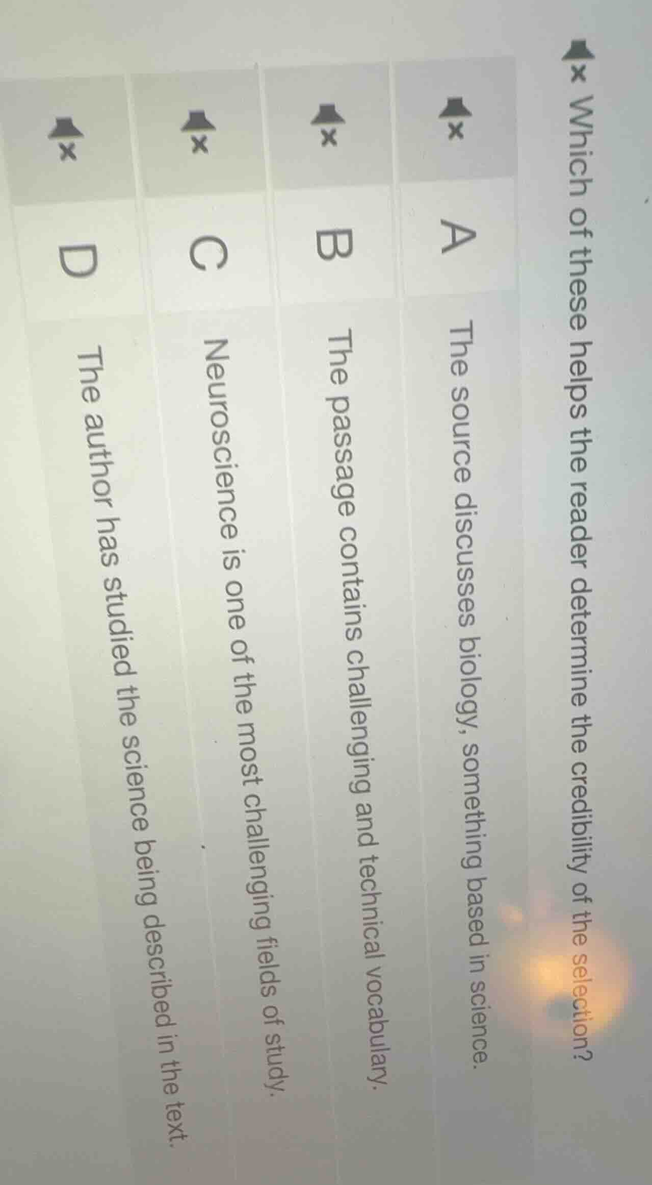 which of these helps the reader determine the credibility of the select…