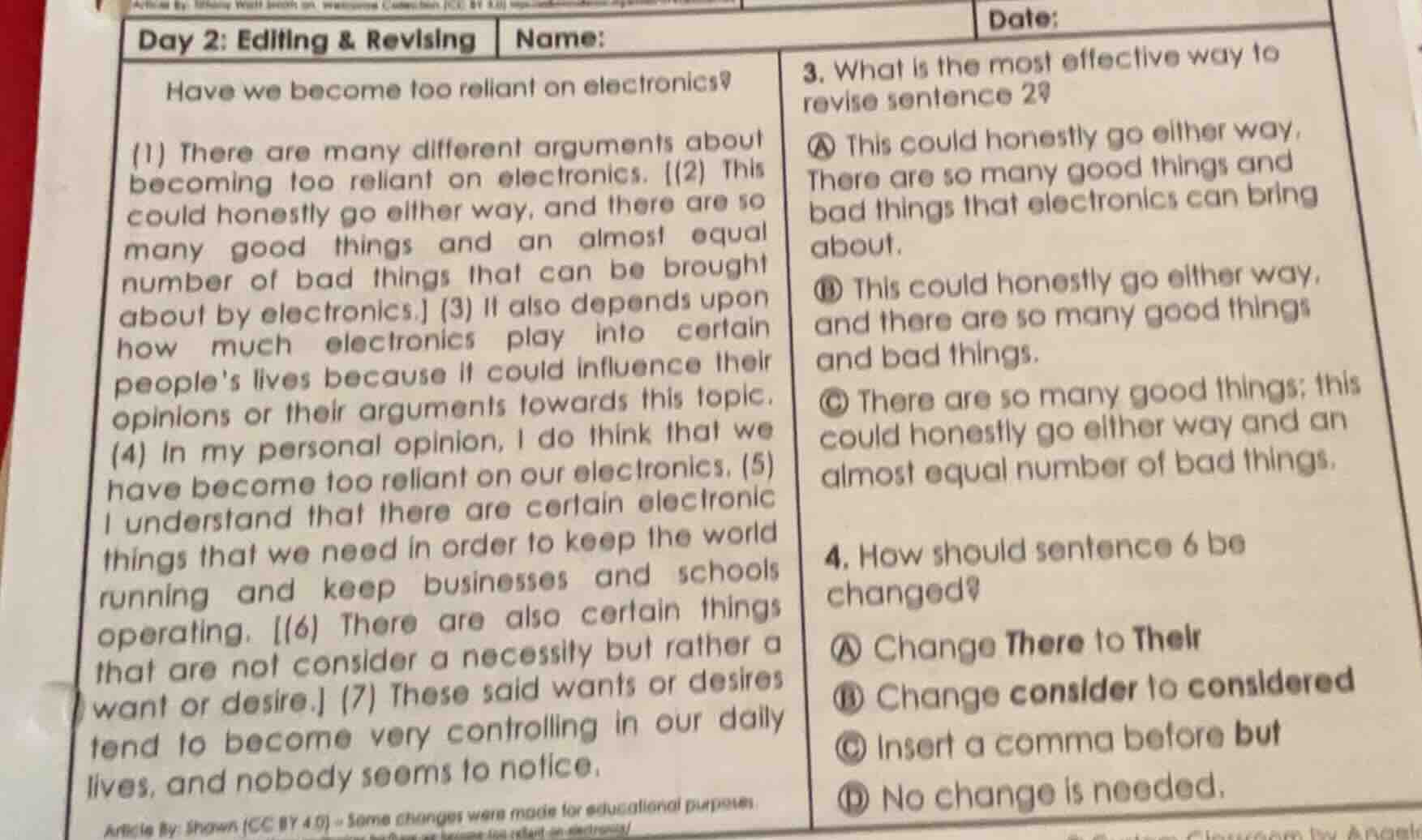 day 2: editing & revising name: date: have we become too reliant on ele…