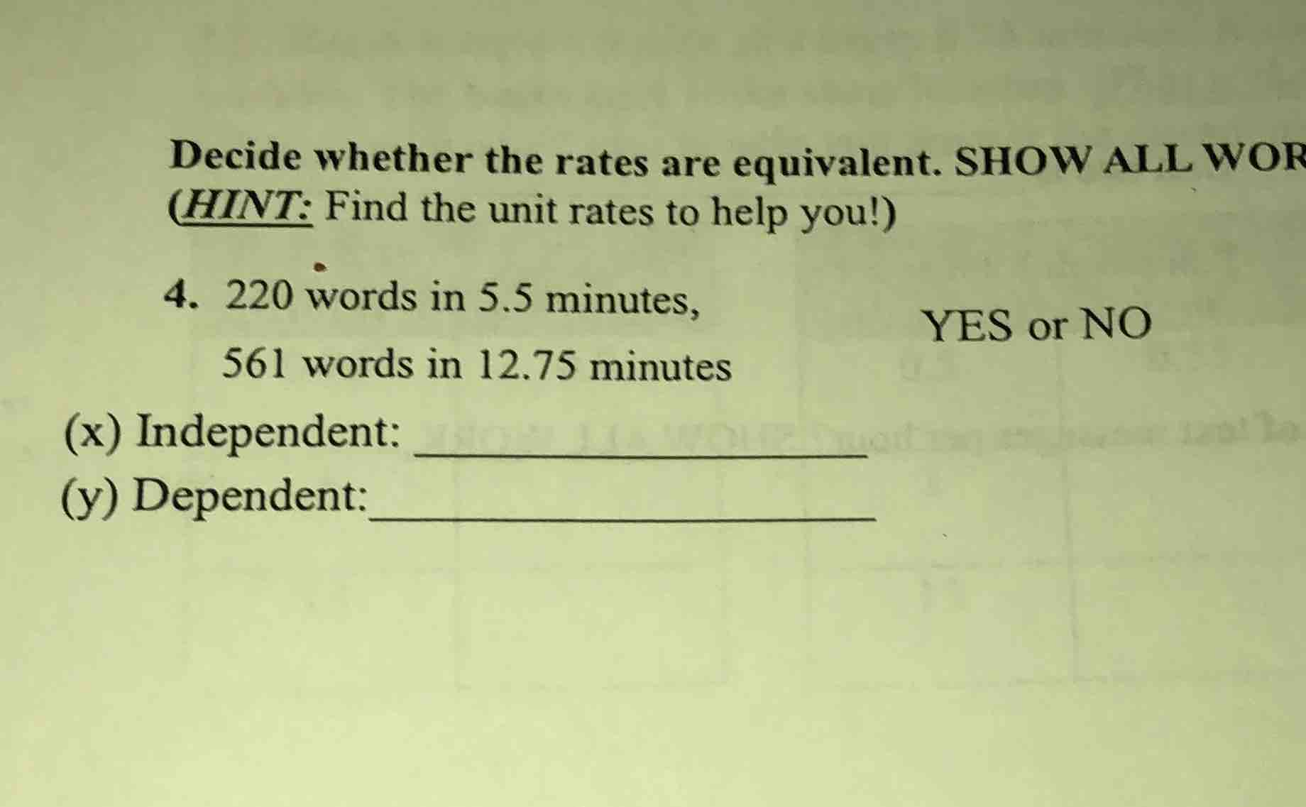 decide whether the rates are equivalent. show all work(hint: find the u…