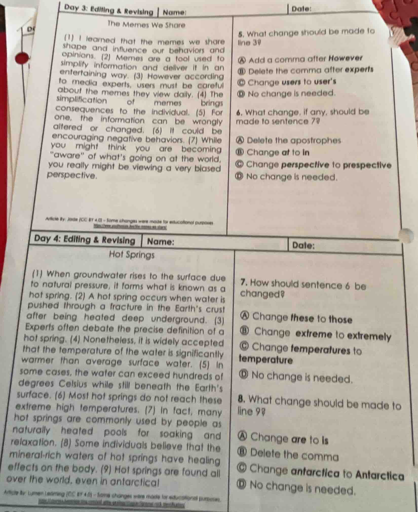 day 3: editing & revising | name: | date: the memes we share (1) i lear…