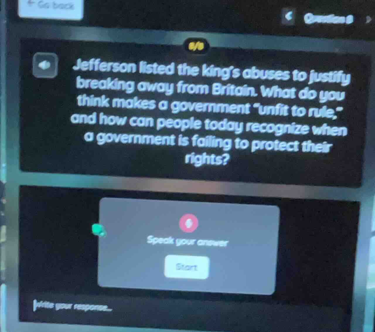 jefferson listed the kings abuses to justify breaking away from britain…