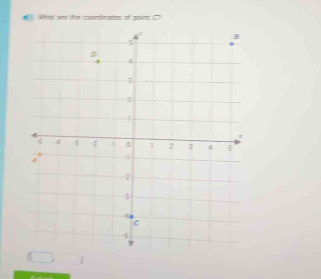 (1) what are the coordinates of point c?