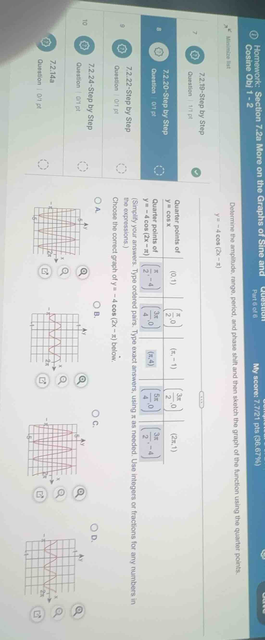 homework: section 7.2a more on the graphs of sine and cosine obj 1 - 2 …