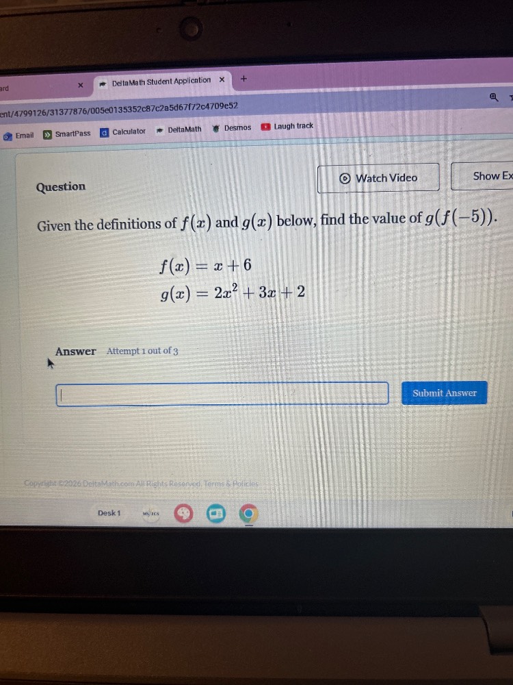 question given the definitions of $f(x)$ and $g(x)$ below, find the val…