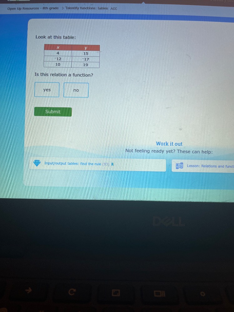 open up resources - 8th grade > identify functions: tables acc look at …