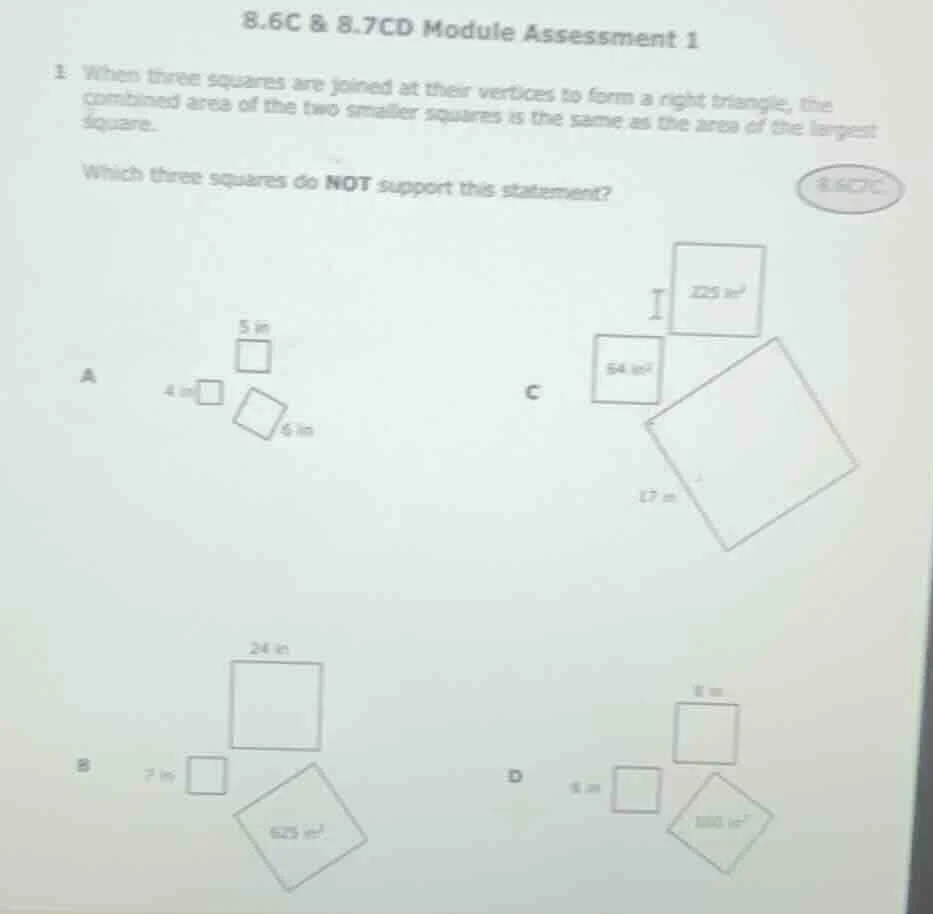 8.6c & 8.7cd module assessment 1 1. when three squares are joined at th…