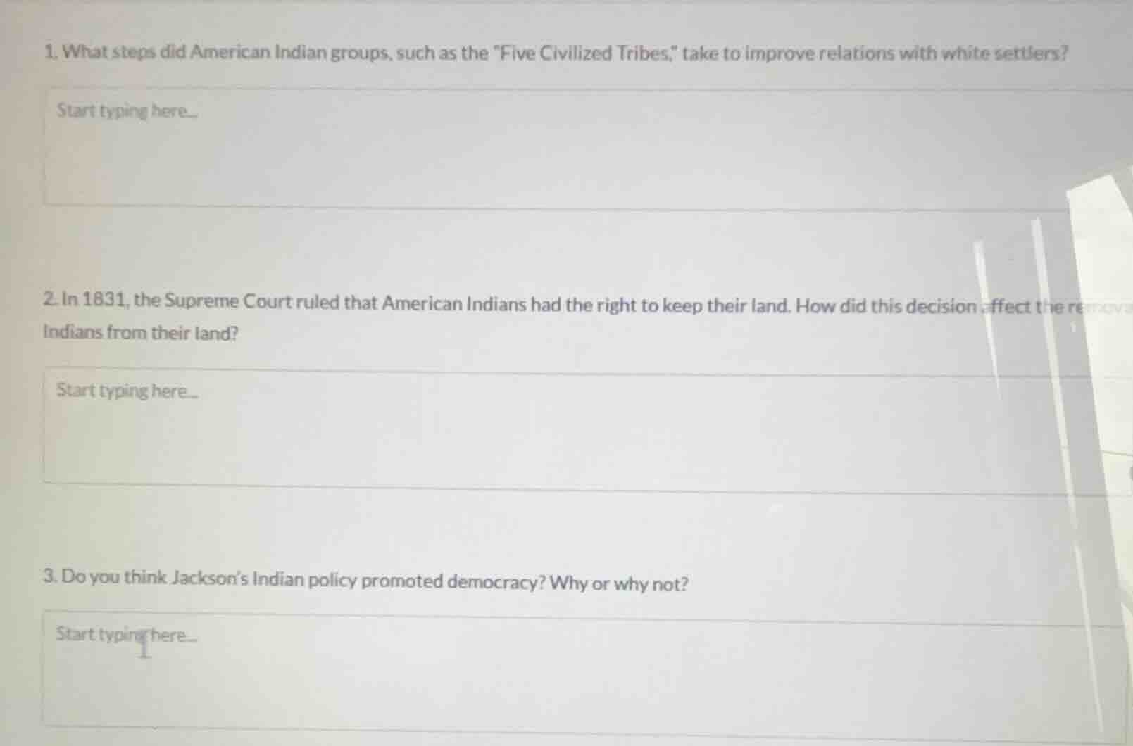 1. what steps did american indian groups, such as the \five civilized t…