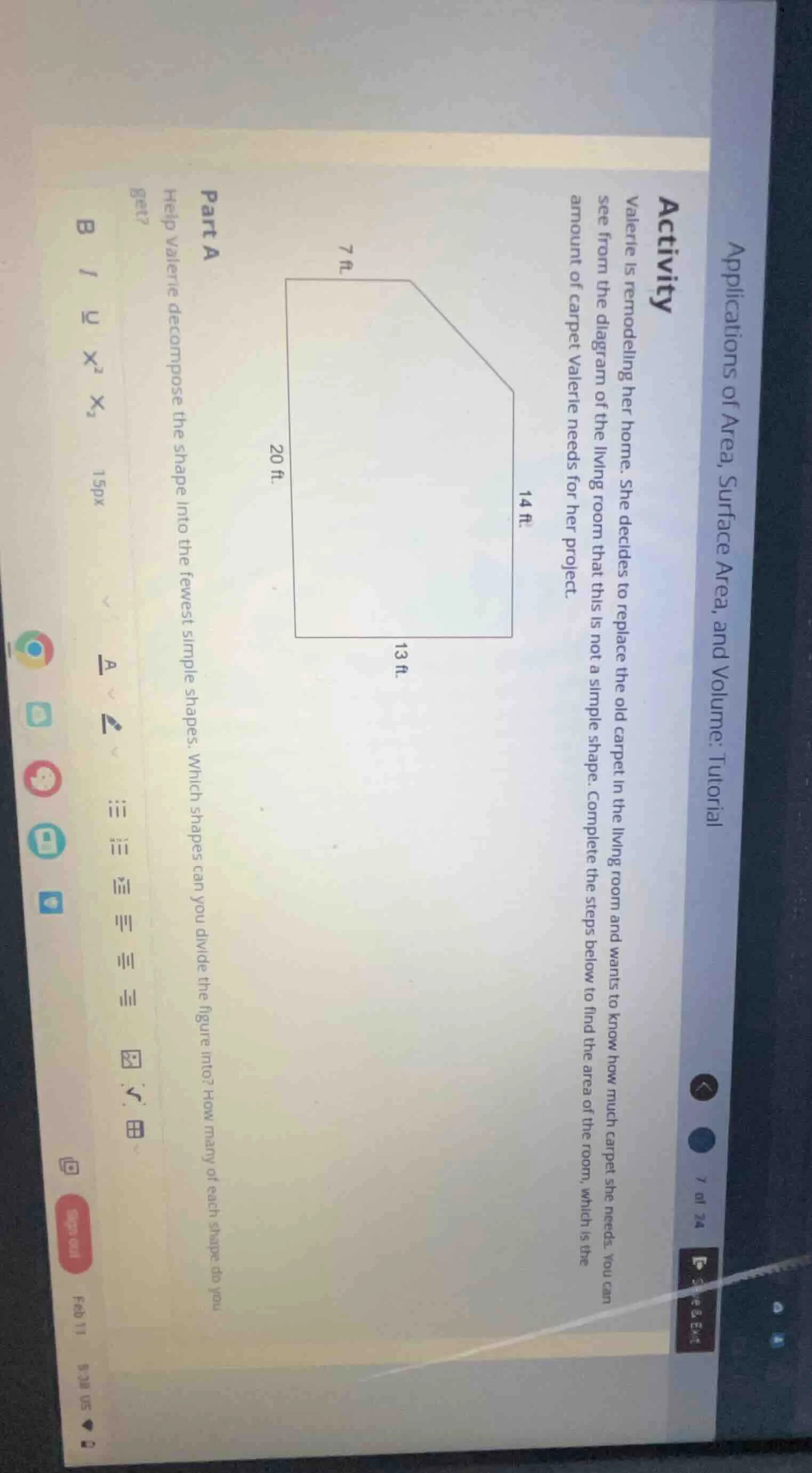 applications of area, surface area, and volume: tutorial 7 of 24 activi…