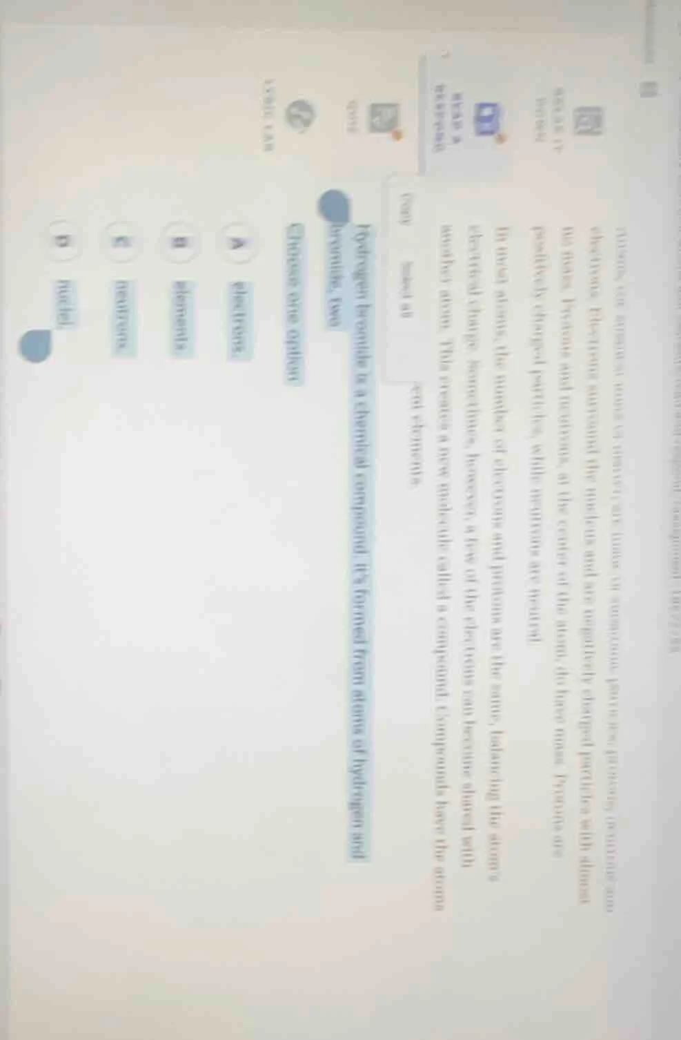 atoms, or atomic ions or isotopes, are made of subatomic particles: pro…