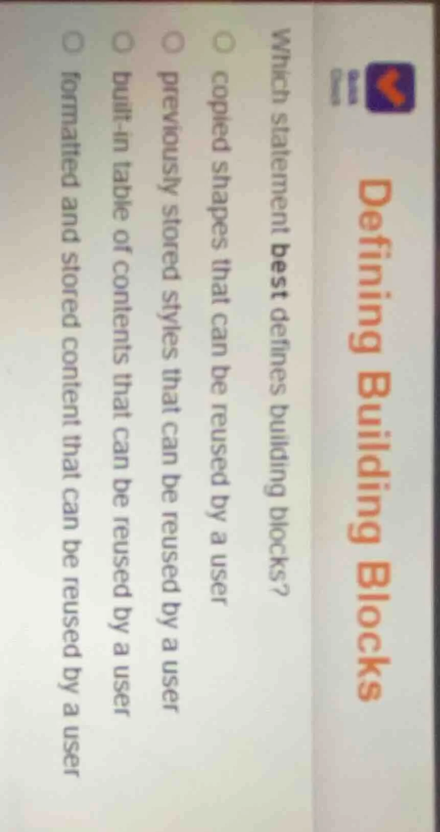 defining building blocks which statement best defines building blocks? …